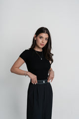 Relaxed Highwaist Color Black
